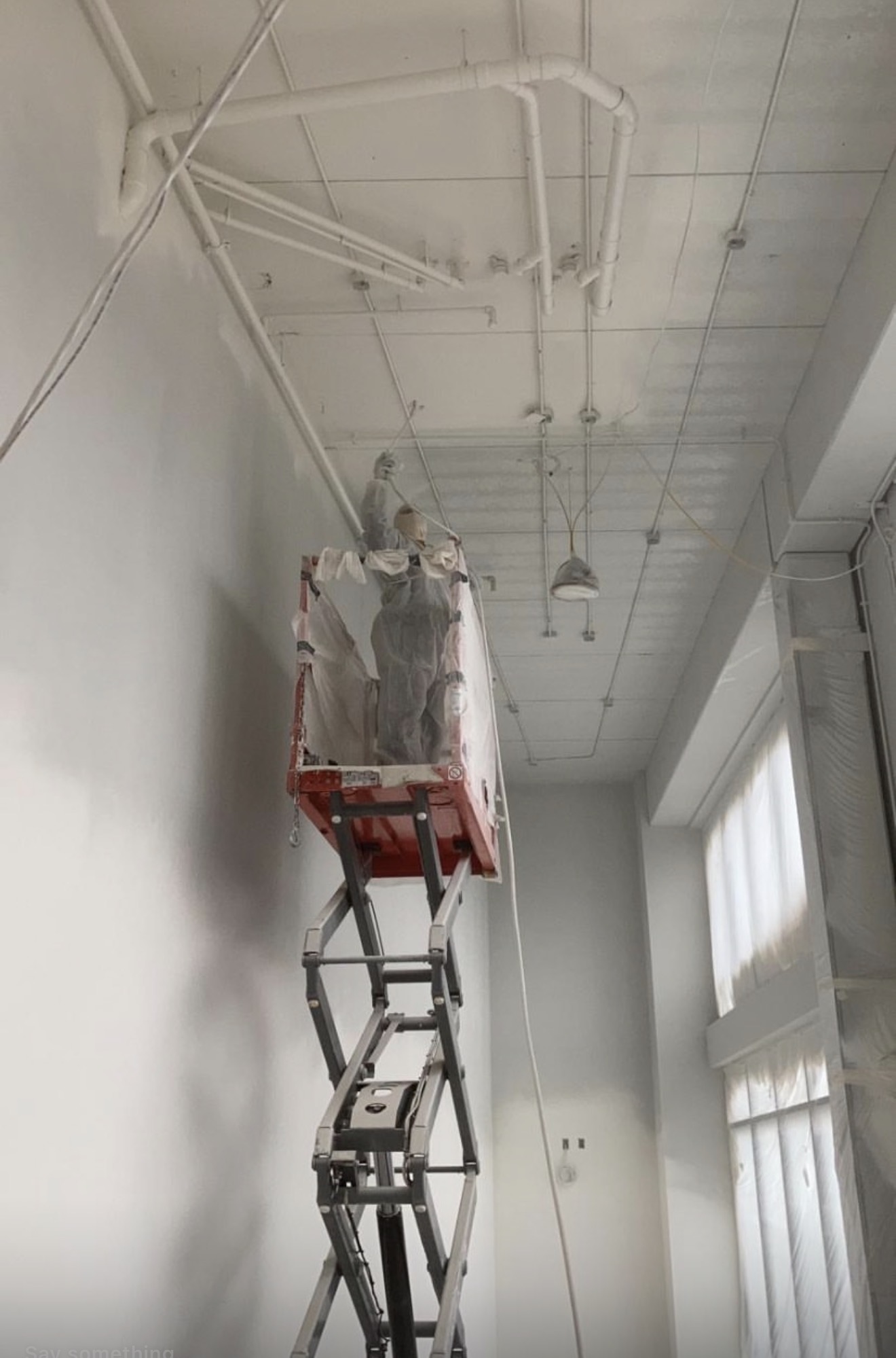 Painting Ceiling and Pipes