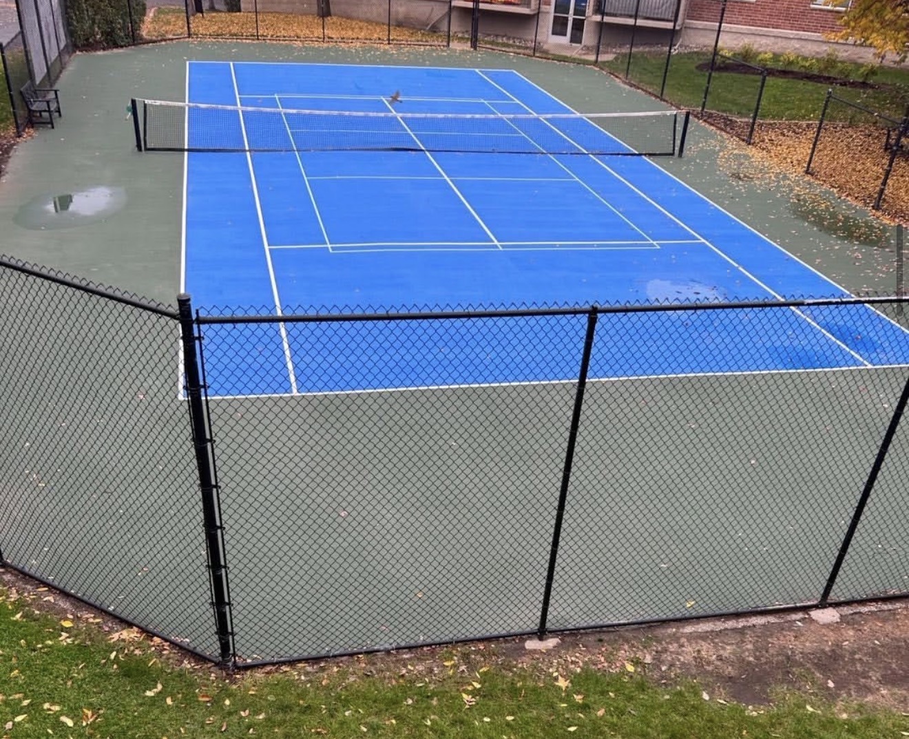 Resurfaced Tennis Court with New Fencing