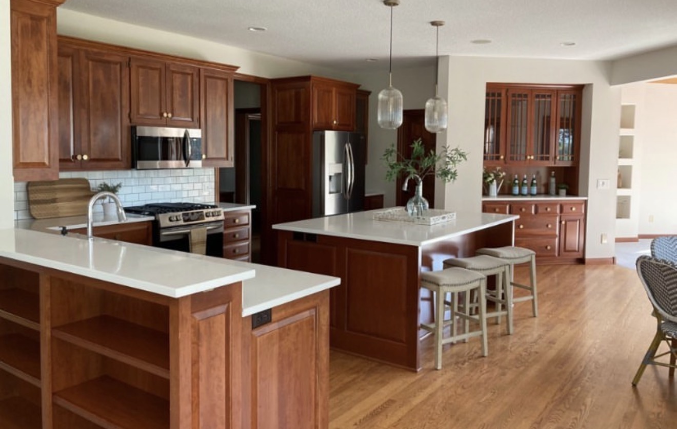 Kitchen with Wood Cabinets