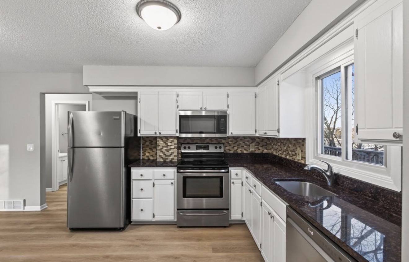 Modern Kitchen with White Cabinets