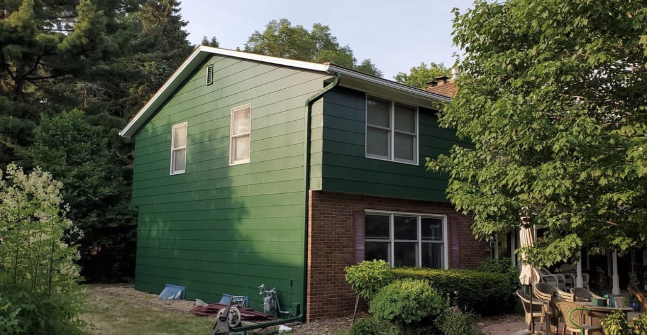 Green House Exterior Painting